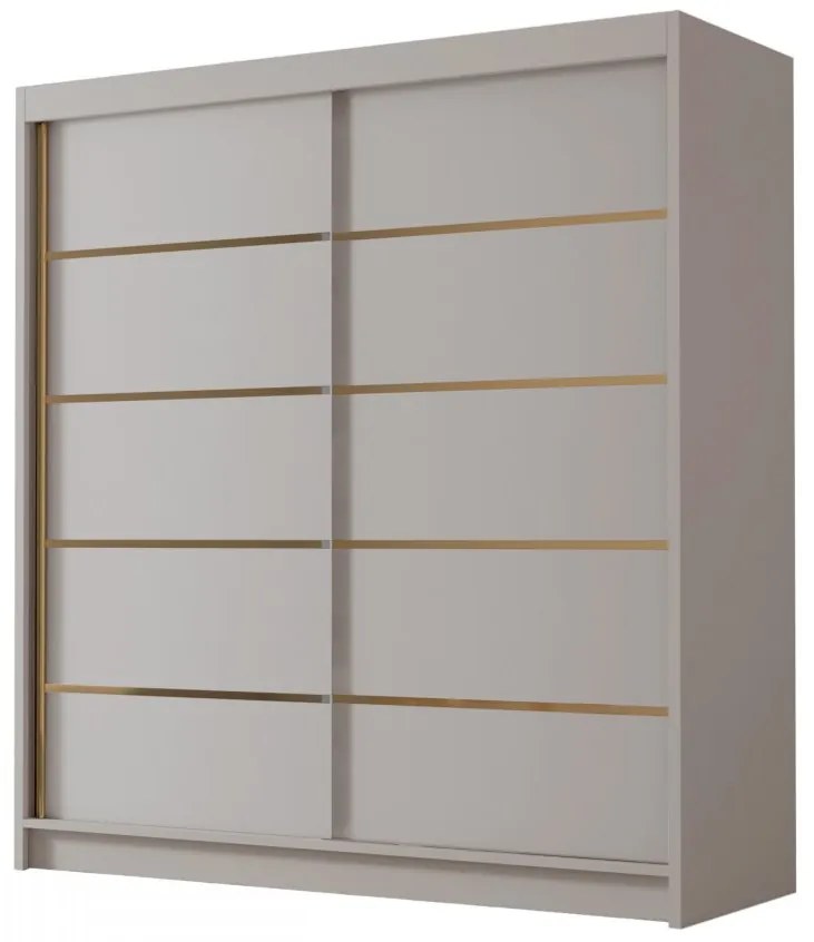 Dulap de haine cu uși culisante Bratoke IV 180 (Cașmir + auriu) . Promo -17%. 1105694
