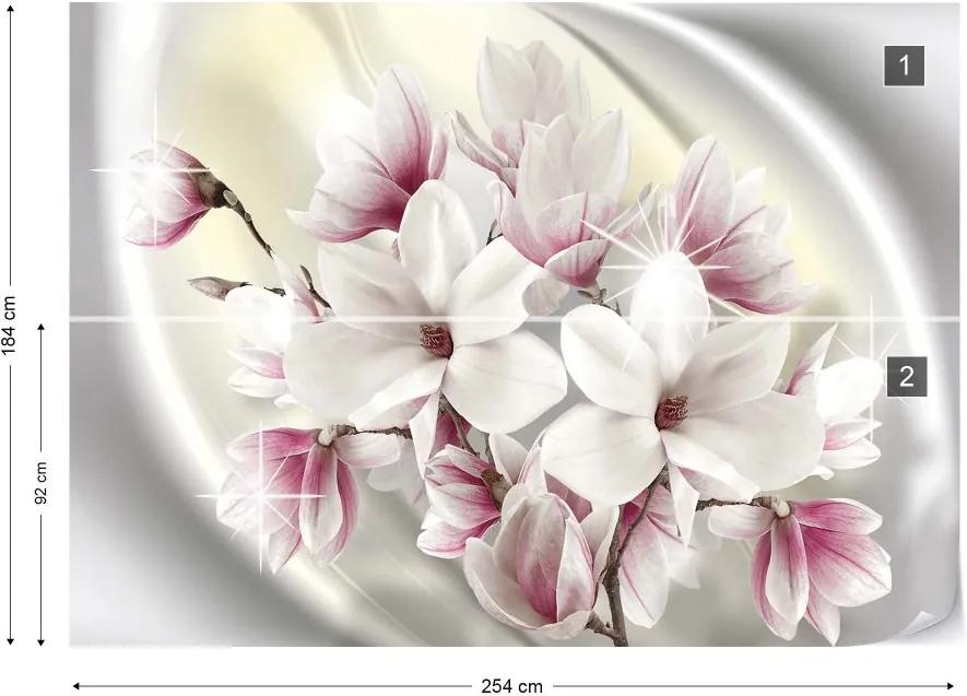 GLIX Fototapet - Adult Mural Wallpaper Modern Modern Flowers, Nature, and Swirls Vliesová tapeta  - 254x184 cm