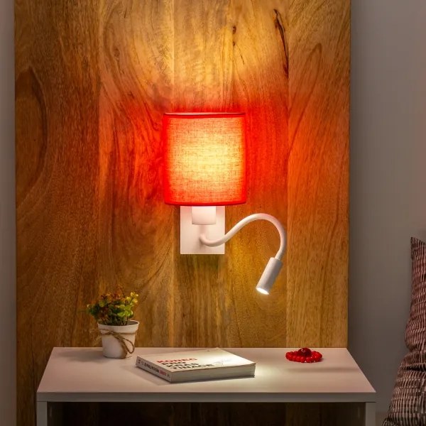 Lampă LED de perete Brilagi NUBILA 1xE27/25W/230V + LED/3W alb/roșu