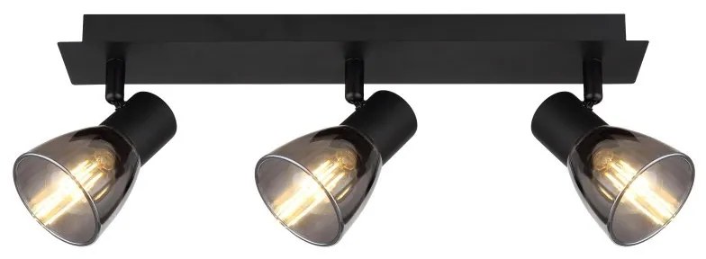 Plafoniera cu 3 spoturi directionabile design modern CLAUDE negru