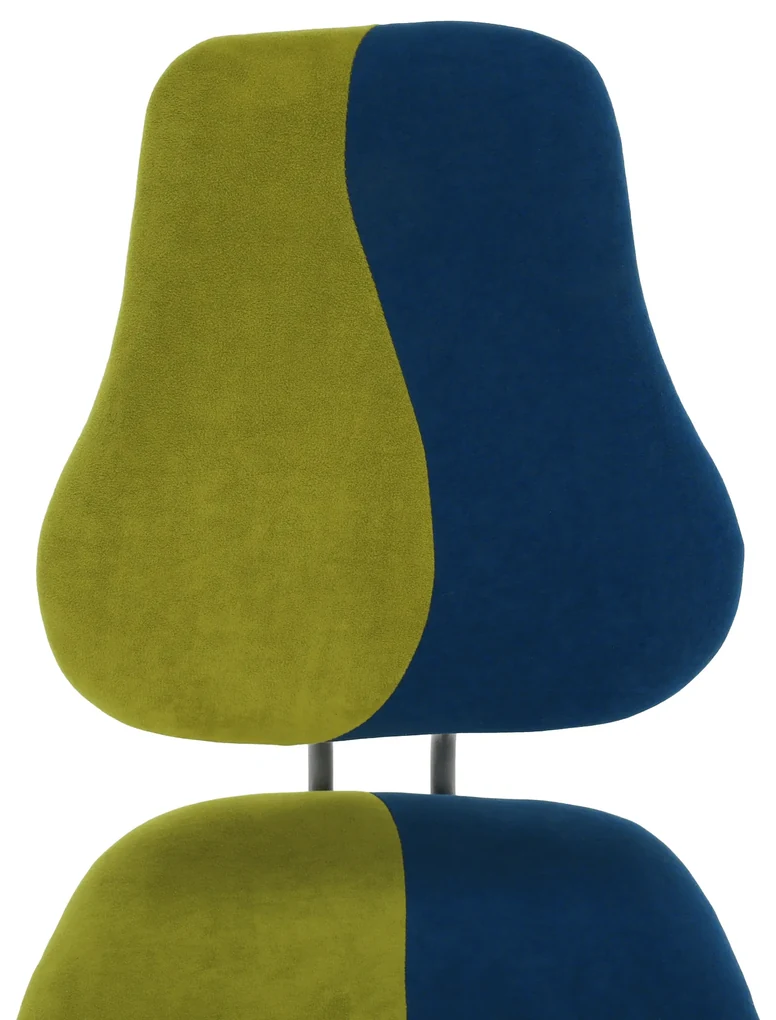 Scaun rotativ reglabil, verde/albastru/gri, RAIDON