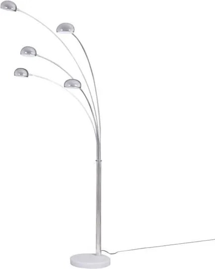 Lampadar LED Mignolo metal/marmura, argintiu, 5 becuri, 3 W, 230 V