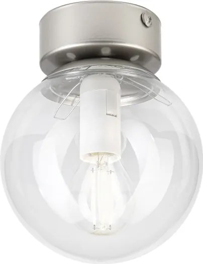 Plafonieră ELIAS 1xE14/5W/230V Ø 13 cm crom mat/sticlă clară