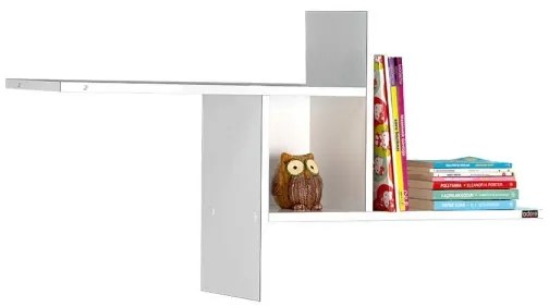 Poliță de perete lucioasă albă 50x100 cm