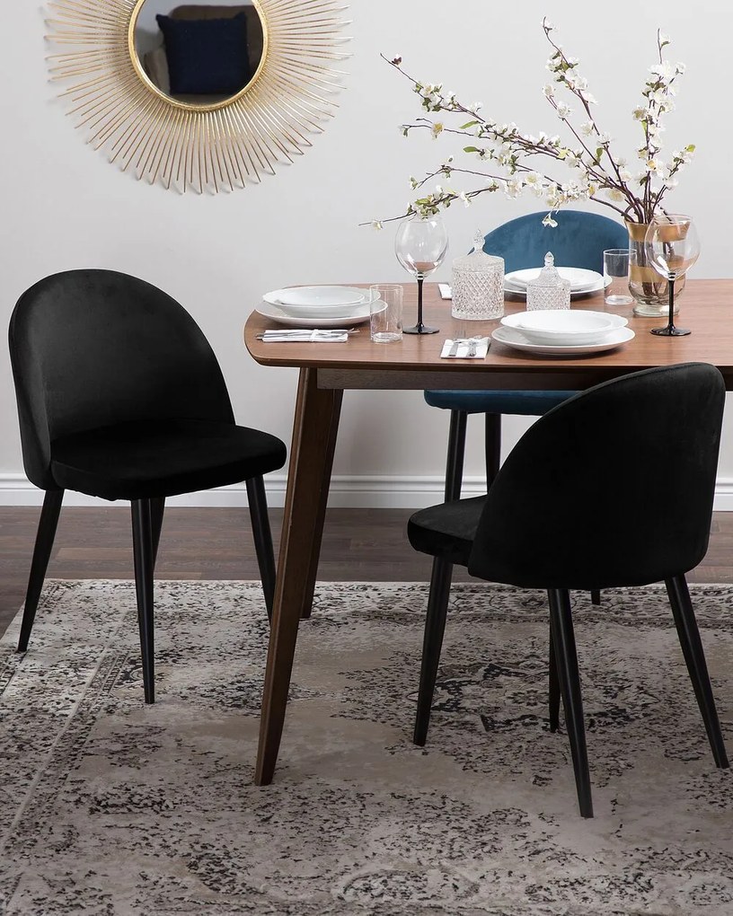 Set 2 buc. scaune pentru sufragerie Visla (negru). 1009934