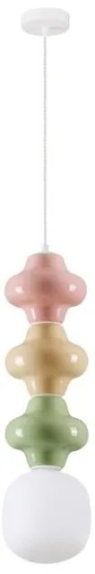 Pendul ceramic design modern CHIC roz/ verde/ galben