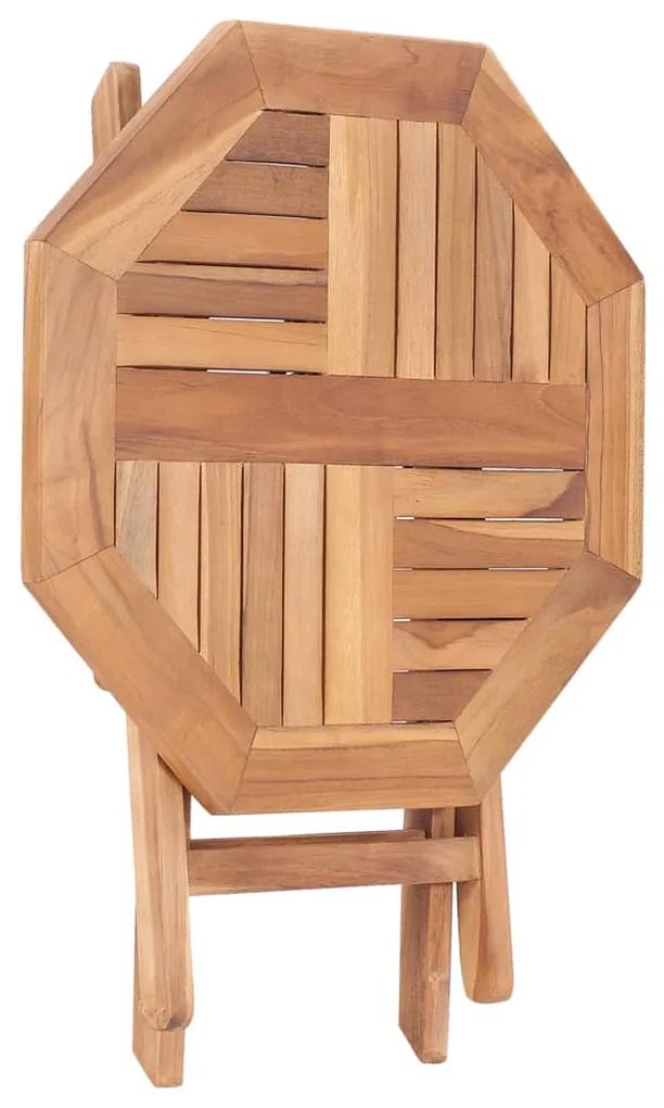Masa de gradina pliabila, 45 x 45 x 45 cm, lemn masiv de tec 1, octogonal