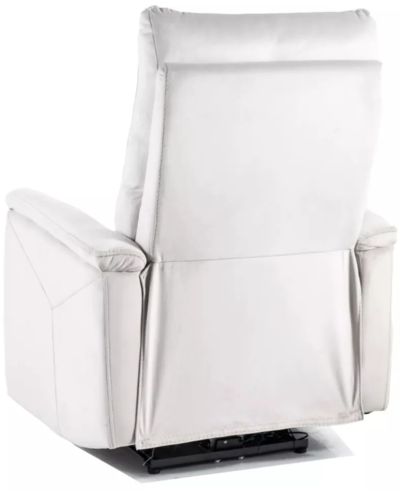 Fotoliu recliner cu functie de masaj Neptun M velvet gri deschis Blu03