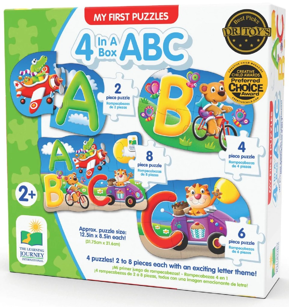 SET PRIMELE MELE 4 PUZZLE-URI ABC - ENG - THE LEARNING JOURNEY (TLJ631492)