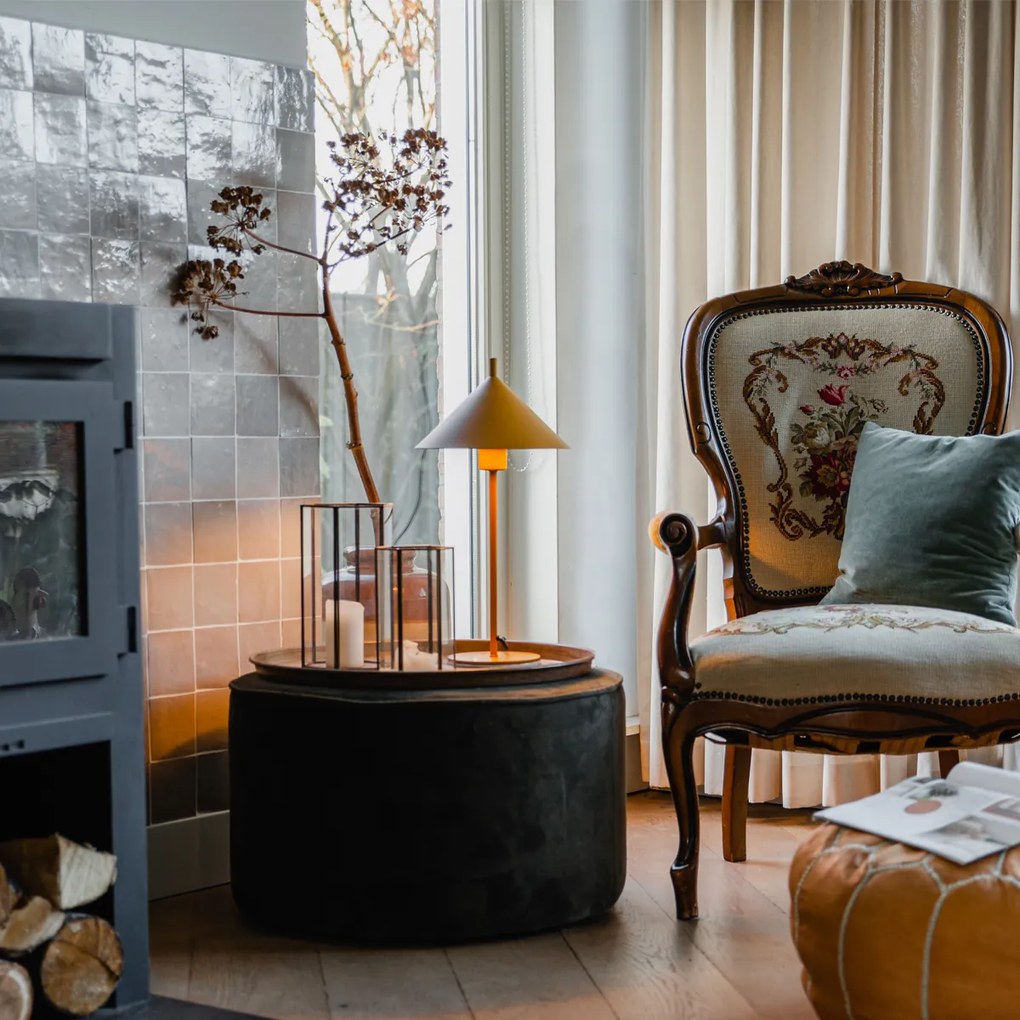 Lampă de masă de design galbenă - Triangolo