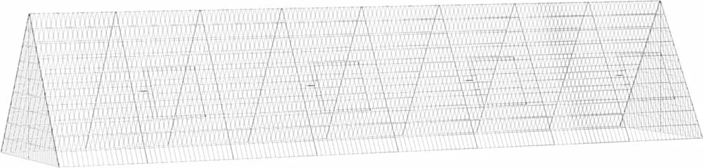 vidaXL Cușcă pentru pui Argintiu 430 x 100 x 85 cm Oțel Galvanizat