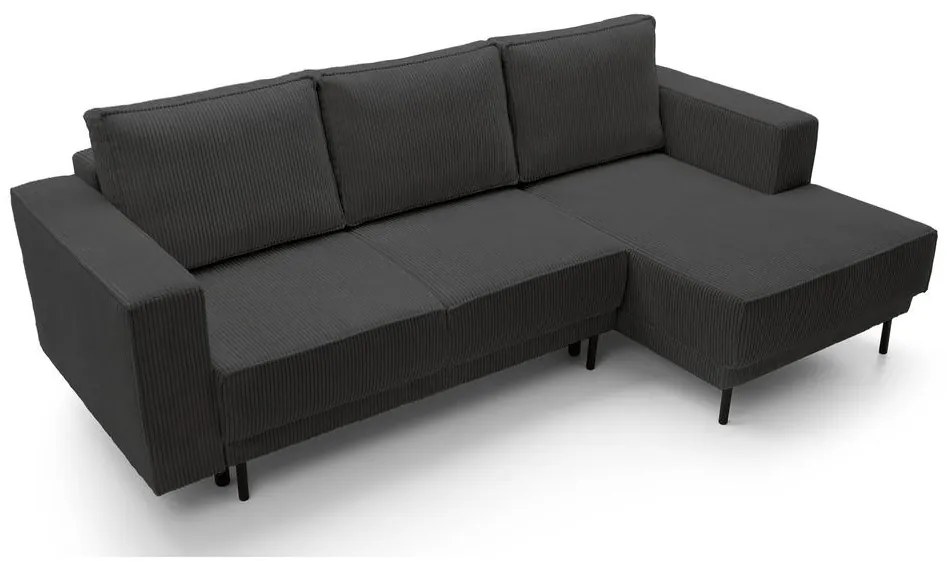 Colțar Rodriguez mini (D) (gri închis + negru). 1099134