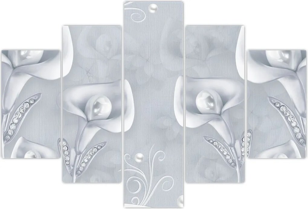 Tablou - Flori de perle (150x105 cm)