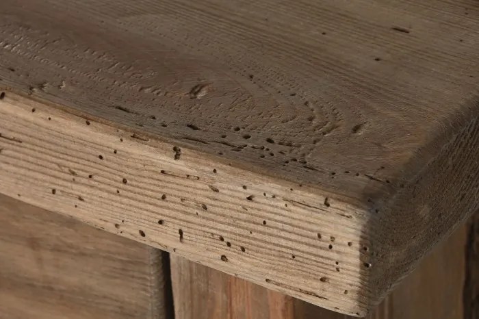 Comoda din lemn de pin reciclat, maro, Timber