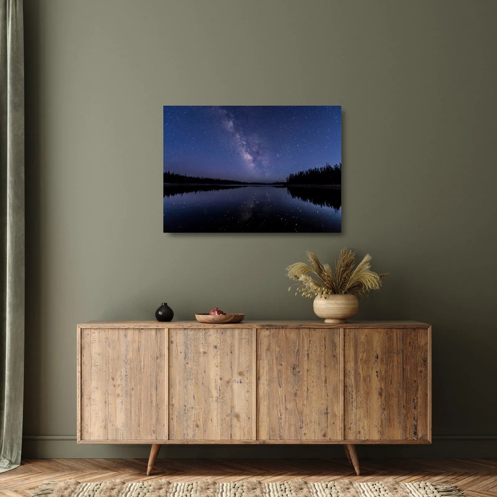 Tablou pe sticlă cu cerul nocturn (70x50 cm)