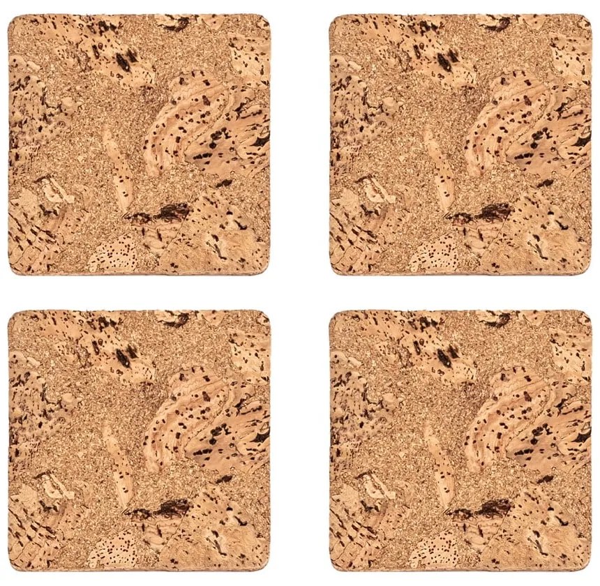 Suporturi de pahare din plută 4 buc. Querco – ZicZac