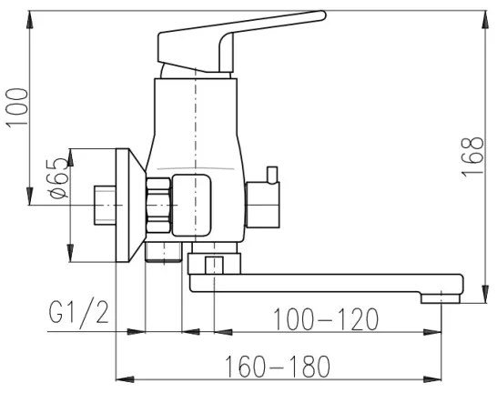 RAV Slezák CO151.5 - Baterie pentru cadă COLORADO, crom lucios