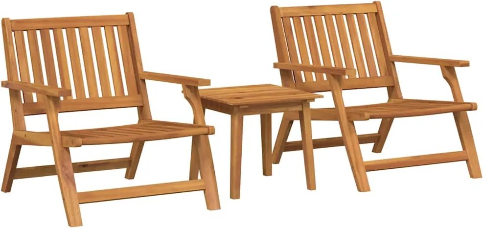 vidaXL Scaun pentru Grădină 3 pcs Maro Lemn Solid de Acacia