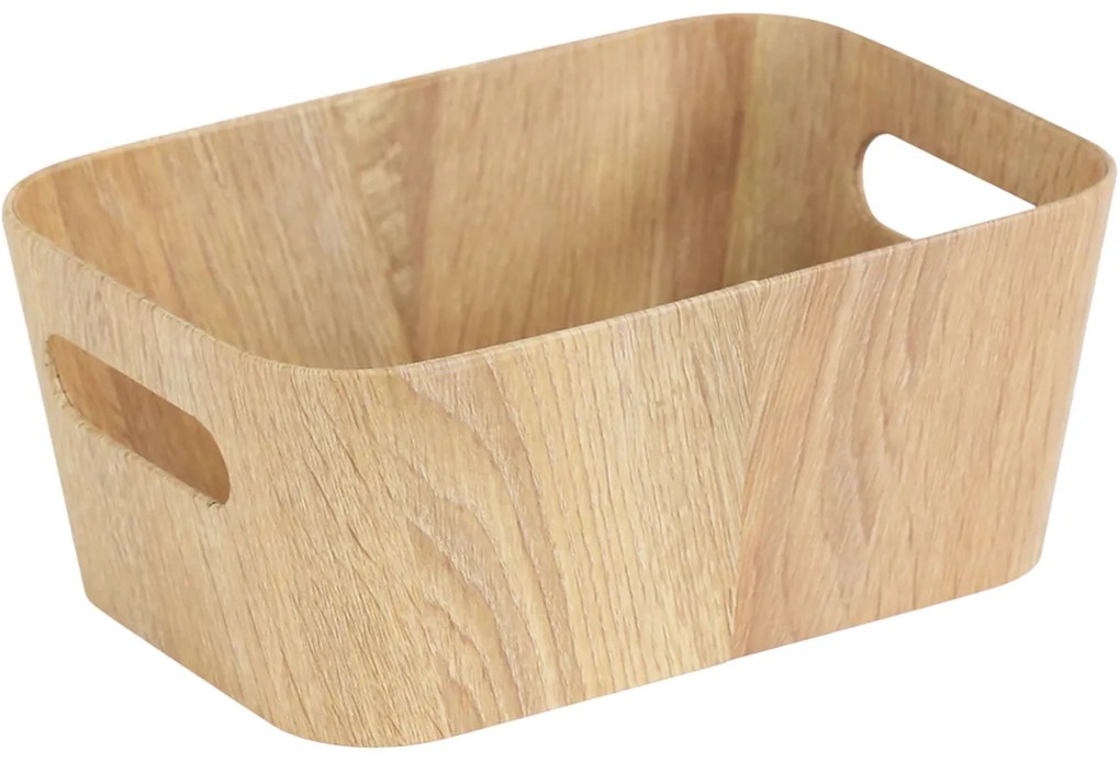 Set de 2 coșuri de depozitare Kitchisimo 26 × 18 × 11 cm, natur, S