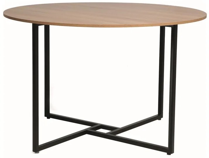 Masa rotunda de dining cu blat in decor stejar ALTO 120x120