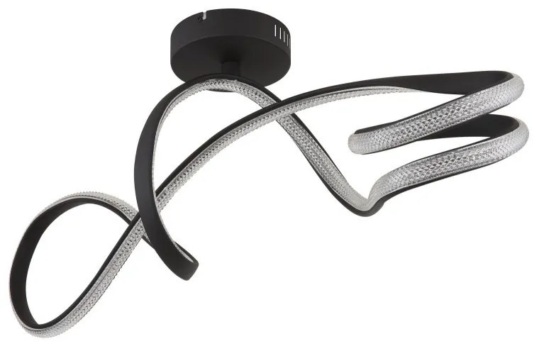 Plafoniera neagra LED 4000K SWIRL