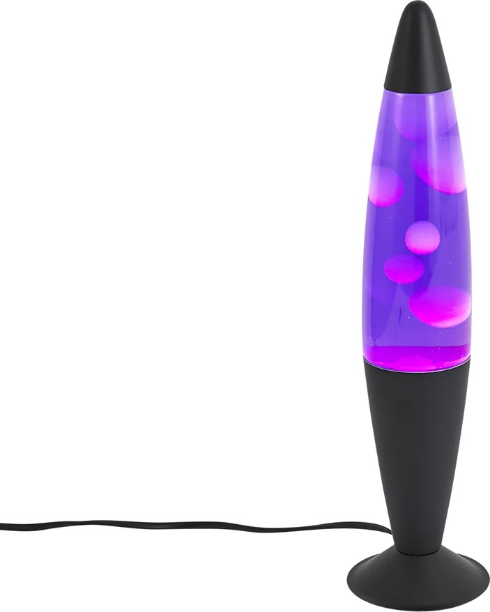 Lampă cu lavă mov cu ceară albă, inclusiv LED - Molten Lava
