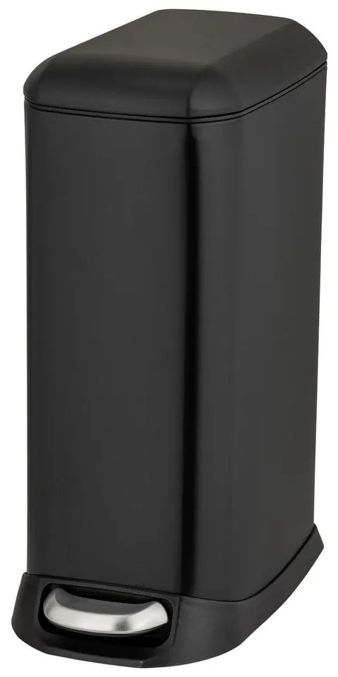 Coș de gunoi negru mat cu pedală din oțel 12 l Design – Wenko