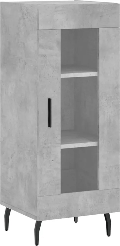 vidaXL Servantă, gri beton, 34,5x34x90 cm, lemn compozit