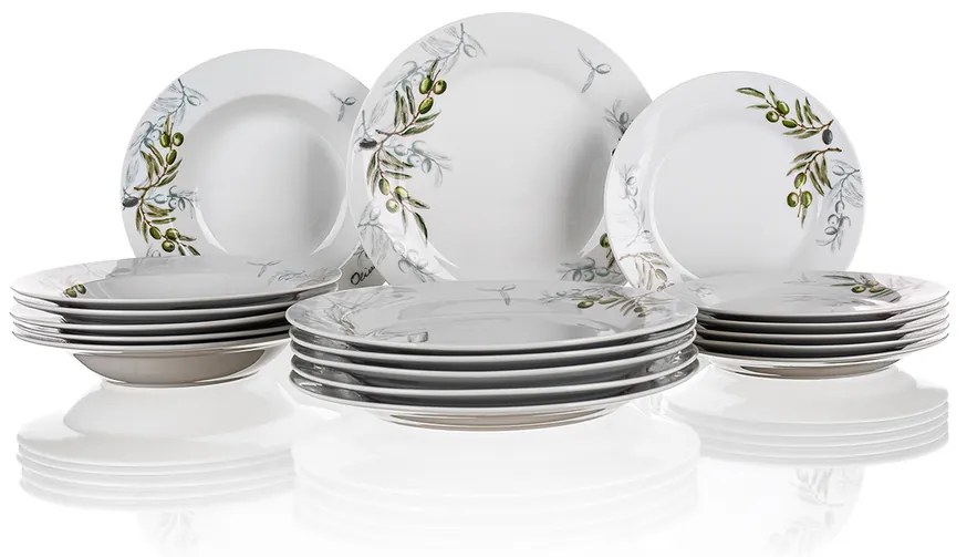 Set de farfurii Banquet Olives, 18 piese