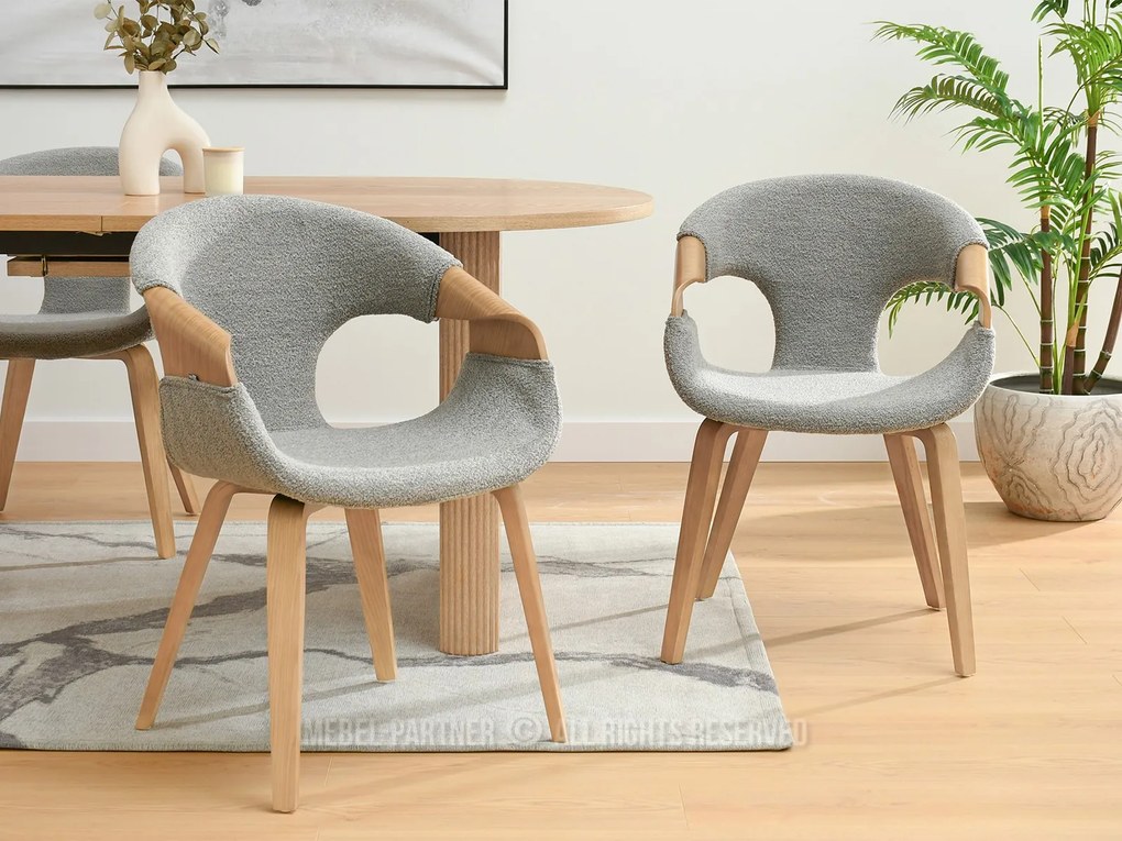 Scaun Kurt (stejar gri + stejar). Promo -21%. 1111098