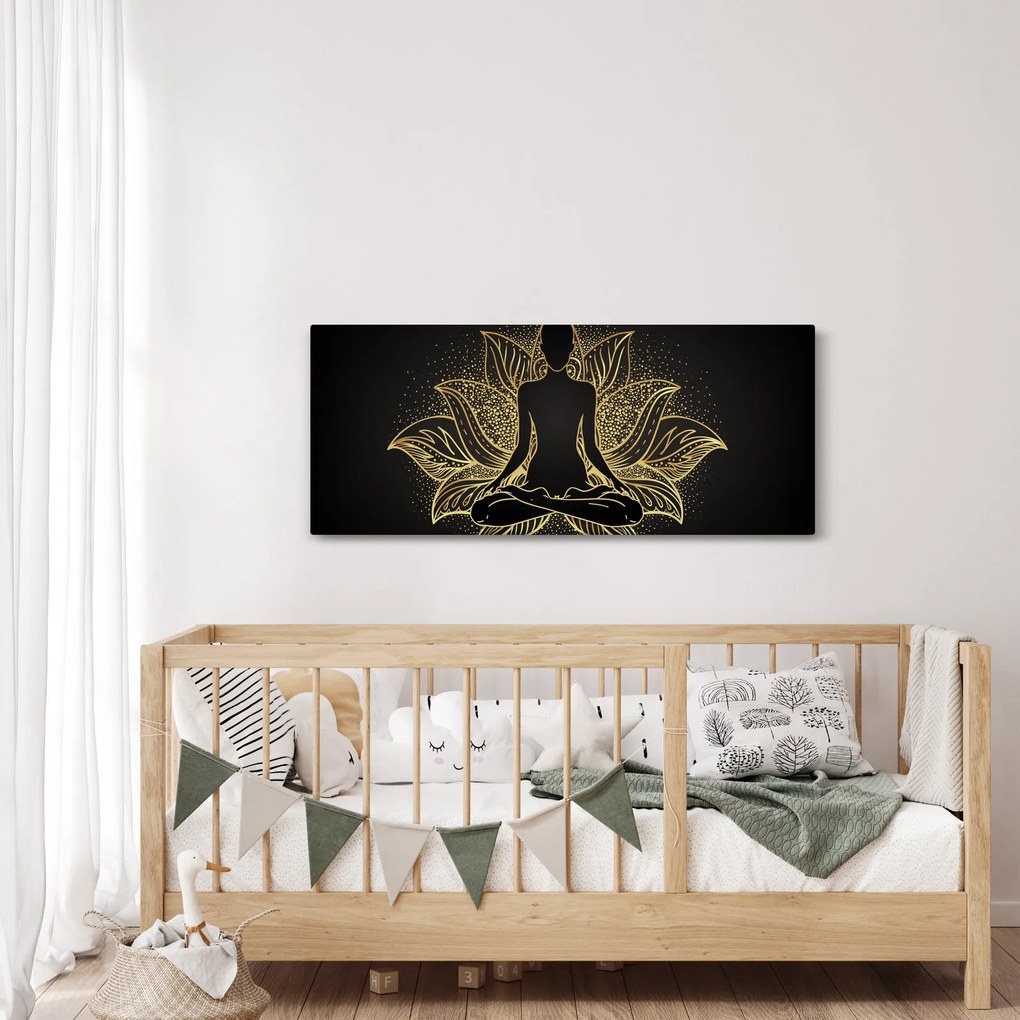 Tablou - Silueta într-o floare de lotus (120x50 cm)