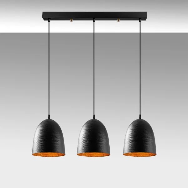 Lustră pe cablu TATTOO, 3xE27/40W/230V, neagră