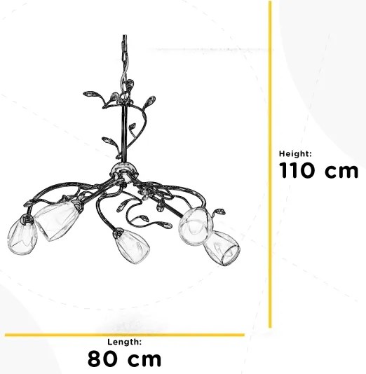Lustră pe lanț ONLI SHARON 5xE14/6W/230V