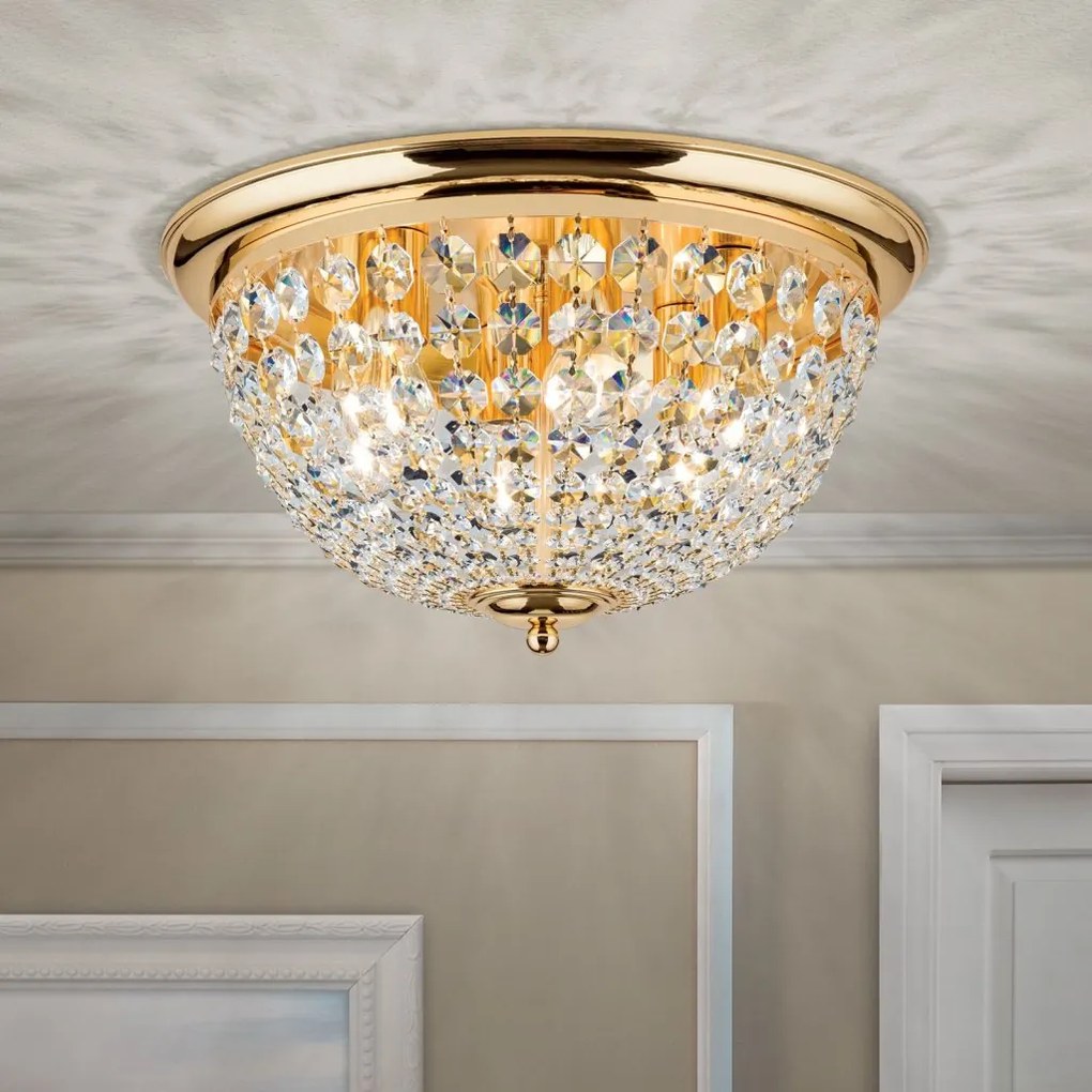 Plafoniera cristal Asfour design elegant lux PLAFOND D-47cm aurie