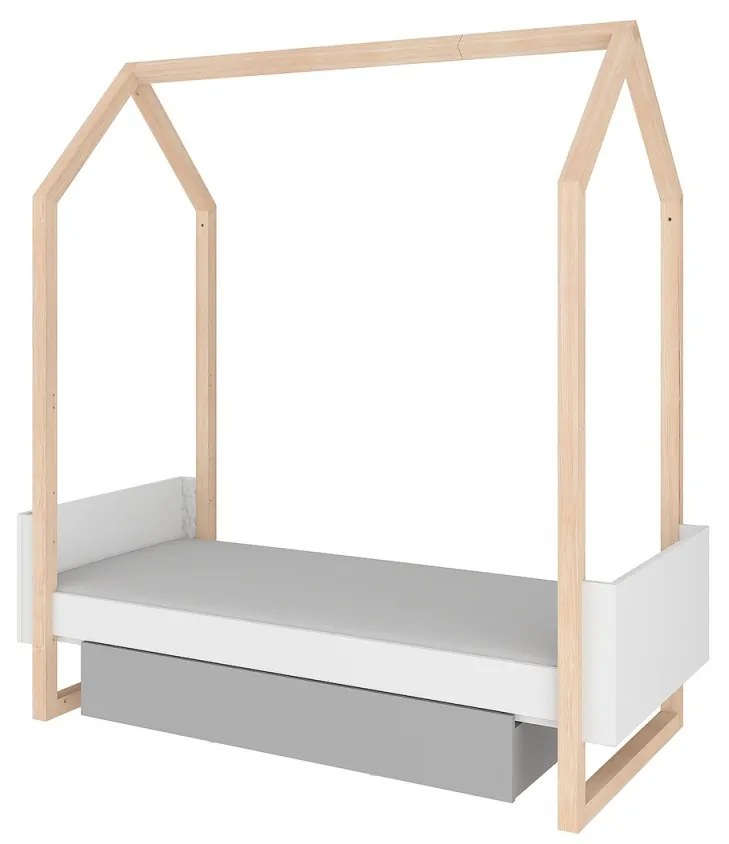 Pat copii casuta Pinette 70x140 cm