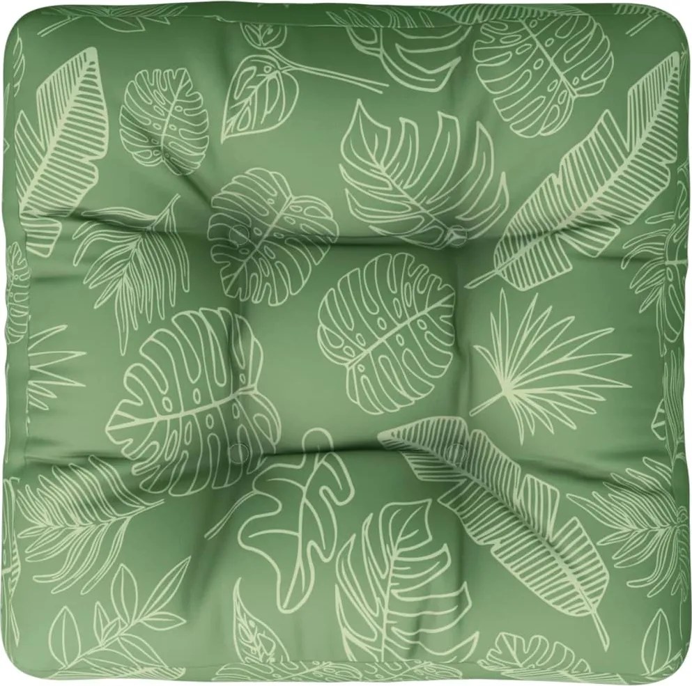 vidaXL Pernă de paleți, model frunze, 60x60x12 cm, textil