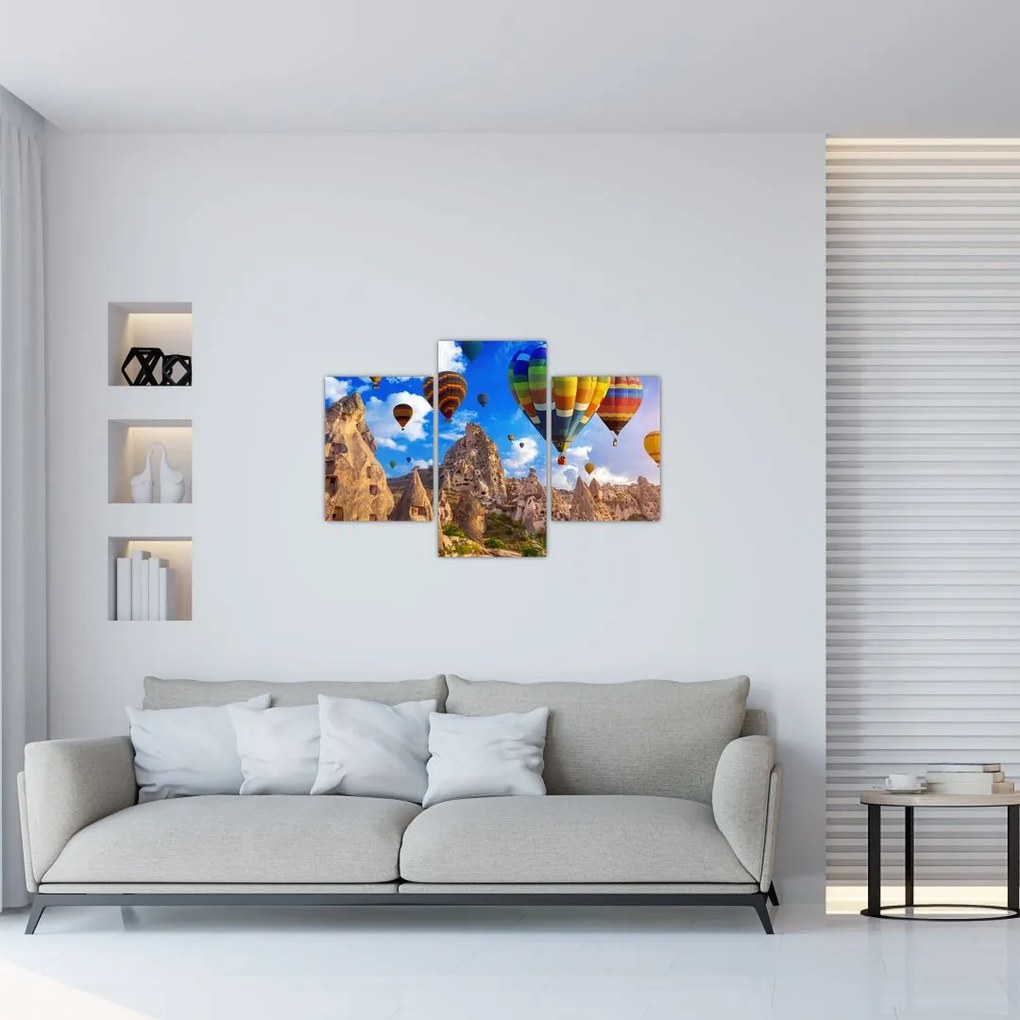 Tablou - Baloane cu aer cald, Cappadocia, Turcia. (90x60 cm)