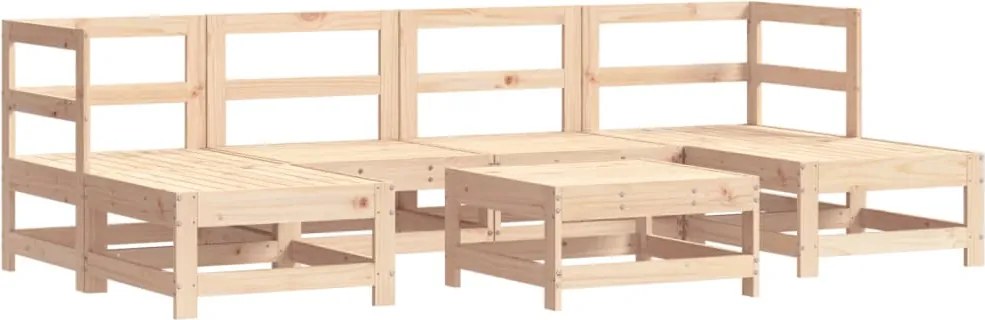 vidaXL Set mobilier de grădină, 7 piese, lemn masiv de pin
