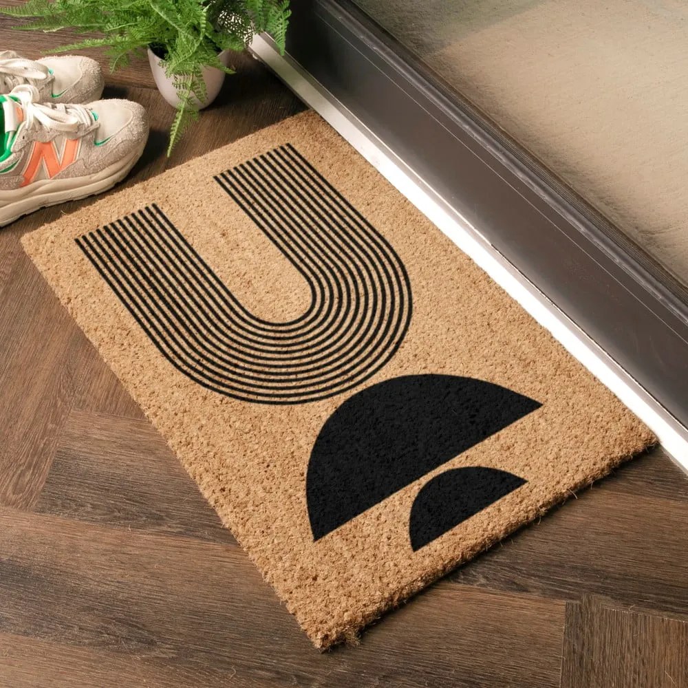 Covoraș de intrare din fibre de nucă de cocos 40x60 cm Half Moon – Artsy Doormats