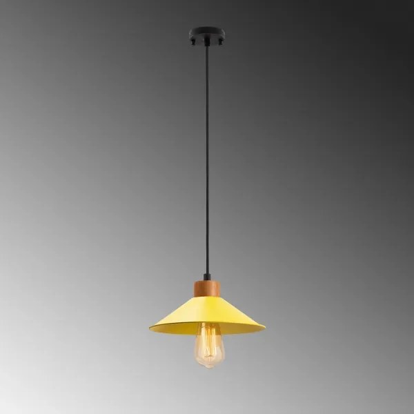 Lustră pe cablu MANAVGAT 1xE27/40W/230V galben/maro