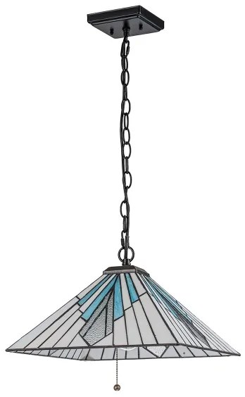 Elstead TF-ALDERLEY-P - Candelabru Tiffany ALDERLEY pe lanț, 1xE27/60W/230V