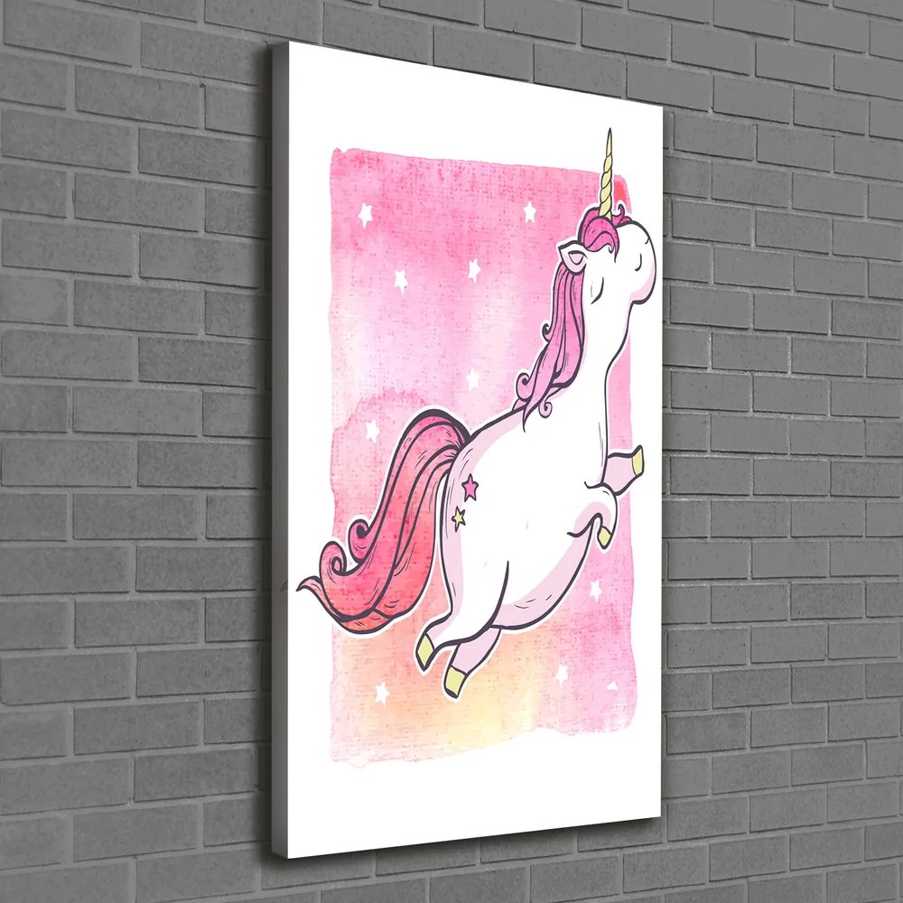 Tablouri tipărite pe pânză Unicorn roz