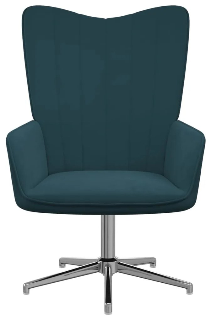 327731 vidaXL Scaun de relaxare, albastru, catifea