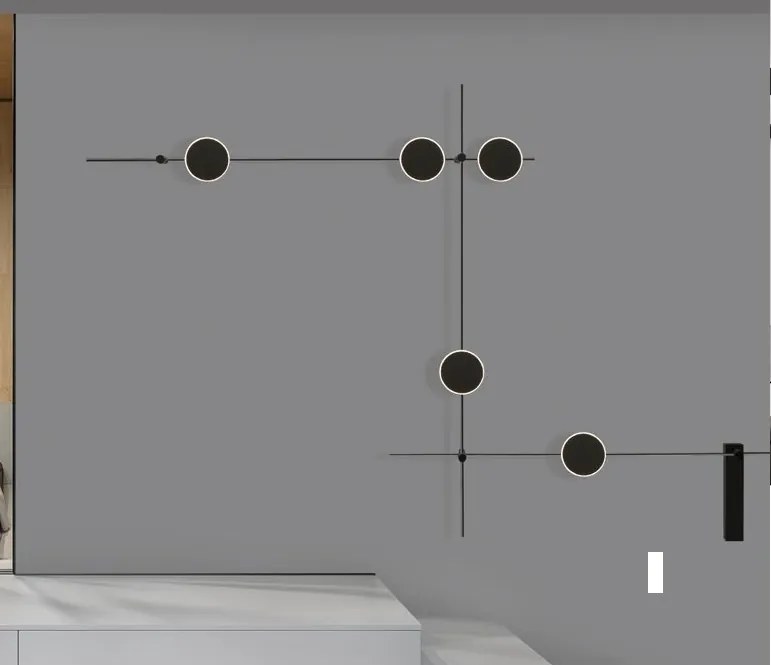 Sistem magnetic-decorativ pentru perete MAGNA 60W, L-150cm