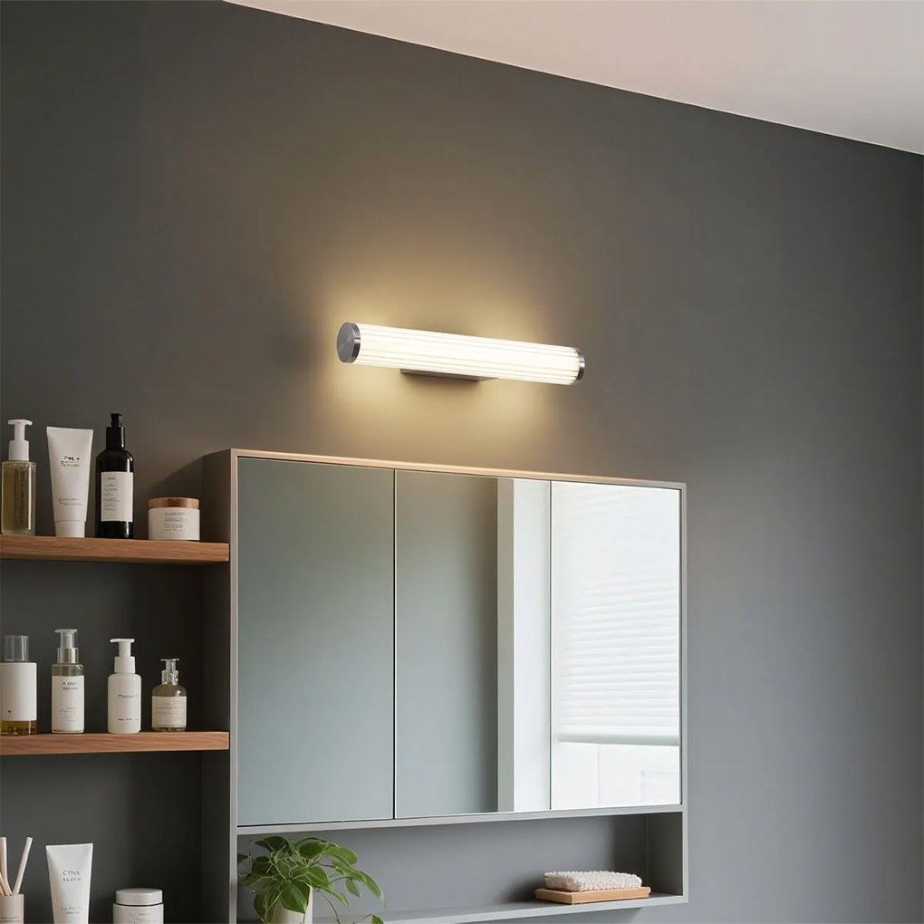 Aplică de perete retro Gunmetal 40,4 cm Inclusiv LED IP44 - Coco