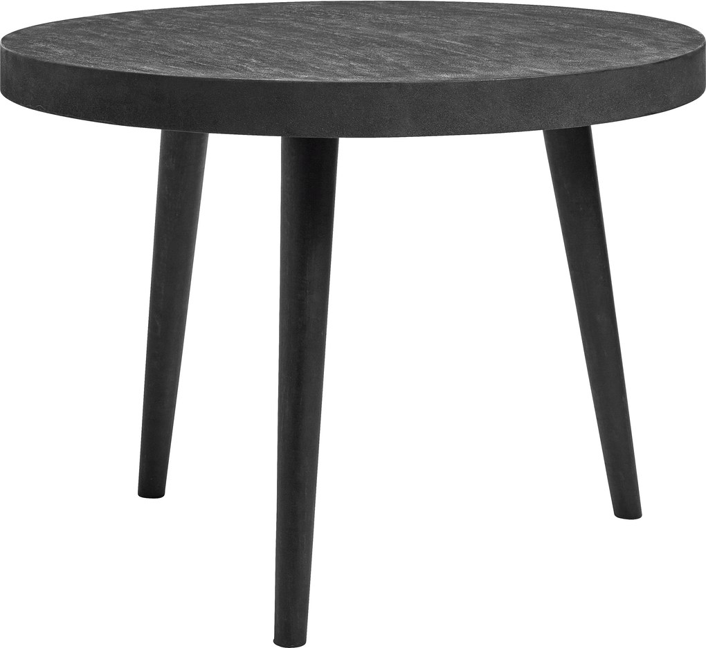 Masa dining lemn neagra Concrete ø 100 cm | NORDAL