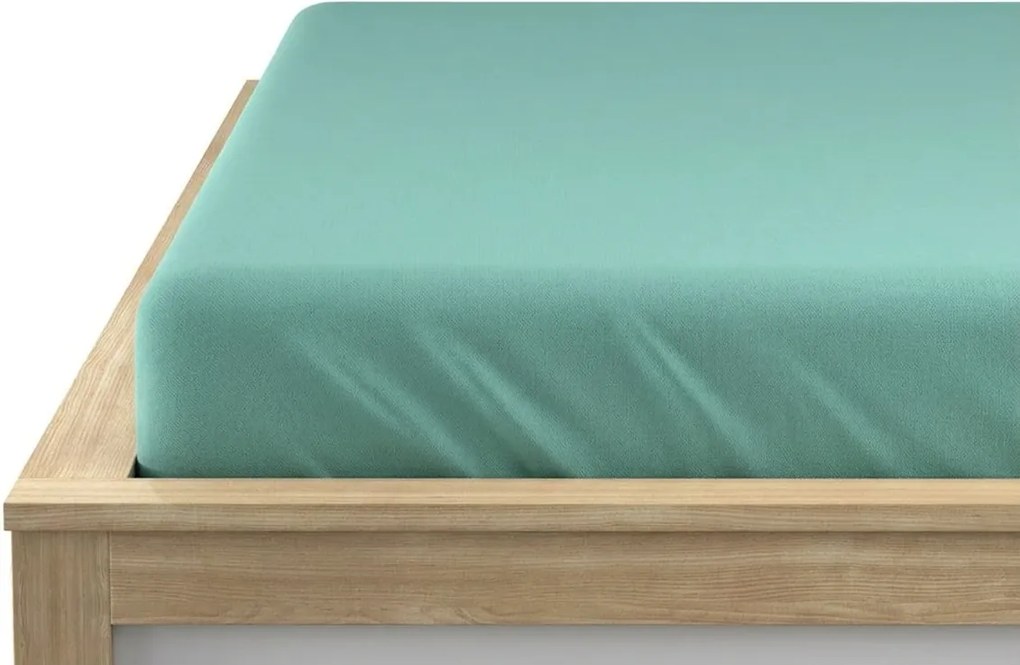 Cearsaf jersey 90 x 200 cm mentol
