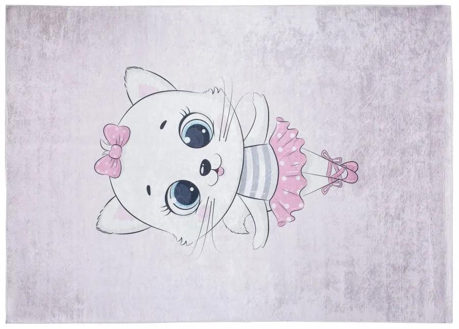 Covor pentru copii cu motivul unei pisici adorabile Lăţime: 80 cm | Lungime: 150 cm