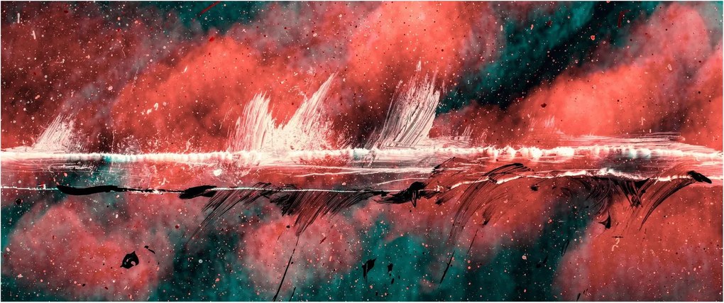 Tablou - Explozie în petrol (120x50 cm)