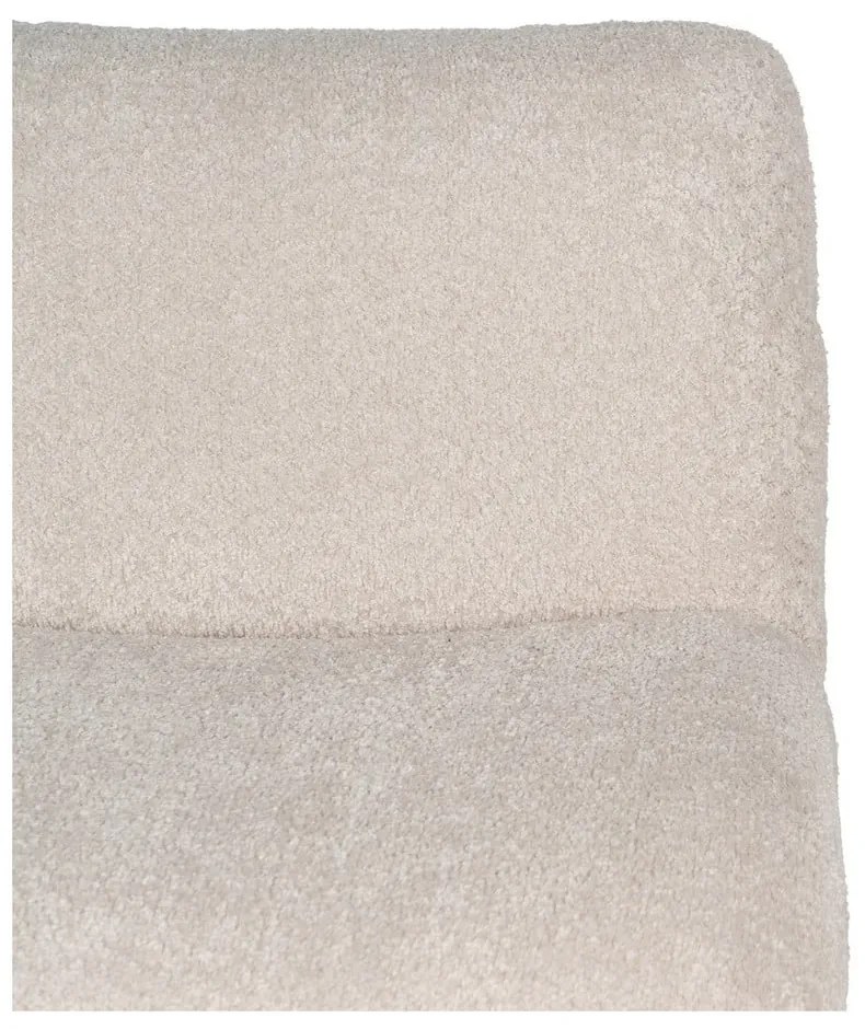 Fotoliu bej cu tapițerie din țesătură bouclé – Ixia